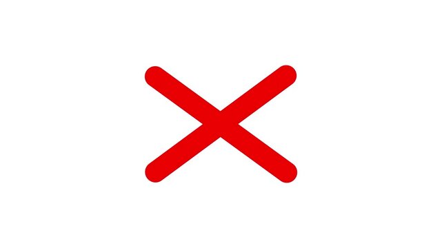 Red cross symbol animation video clip.