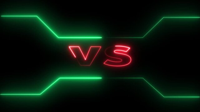 Neon green versus screen background animation.