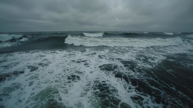 FPV Flight Over Powerful Ocean Waves