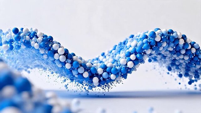 Blue and white spherical wave pattern
