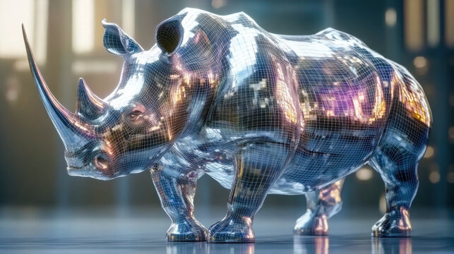 Bull figurine isolated on black background