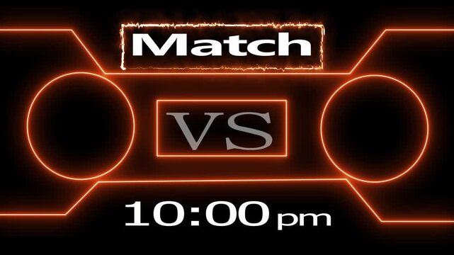 Match versus competition time video template.