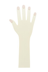 Obraz premium Hand with pink nails paper craft design element