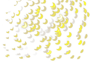 Gold glitter png bokeh fish scale confetti overlay on transparent background © Rawpixel.com