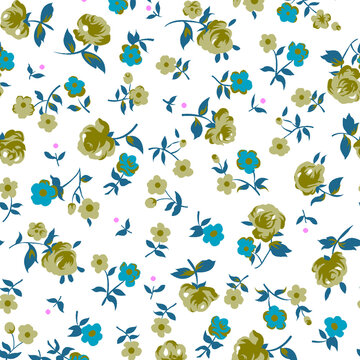 vintage litte flower pattern suitable for fabric and fahion design purposes