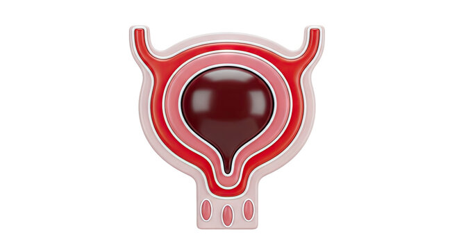 3D Render of Human Bladder Anatomy
