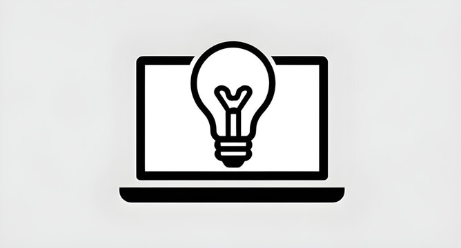 laptop, computer, bulb, lightbulb, idea, innovation, concept, creativity, creative, inspiration, thinking, solution, strategy, startup, business, success, growth, development, digital, technology, tec
