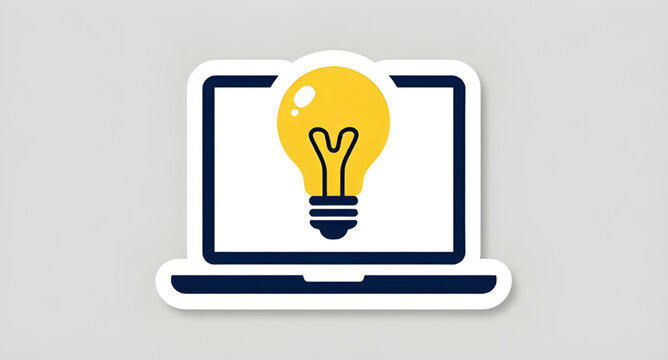laptop, computer, bulb, lightbulb, idea, innovation, concept, creativity, creative, inspiration, thinking, solution, strategy, startup, business, success, growth, development, digital, technology, tec