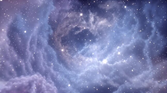 Abstrack Galaxy With Particle Backgroun in Space