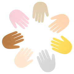 Fototapeta premium Unity hands png sticker, transparent background