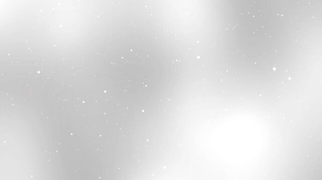 Abstract silver gradient background with white shimmering particles and soft light for luxury product display or clean corporate web design