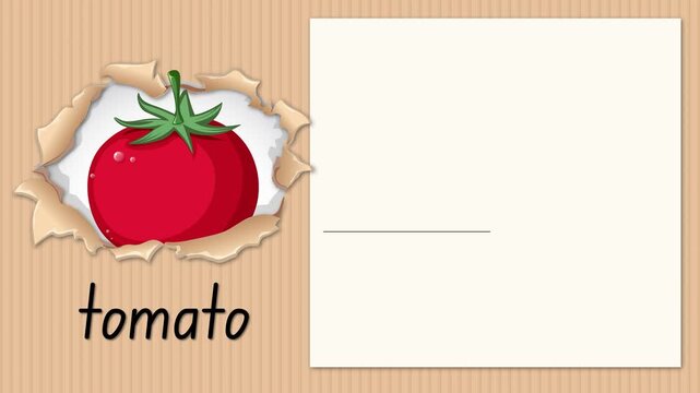 Educational Alphabet Animation for Letter T with Tomato Illustration