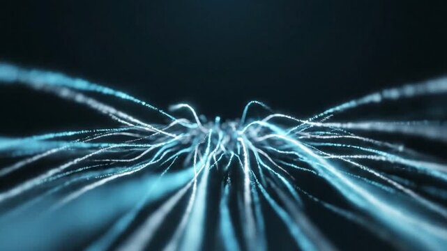 Electricity Spark on Dark Background.