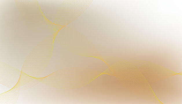 Abstract yellow Wave Lines on Soft Gradient Background, Modern Flowing Curve Pattern	