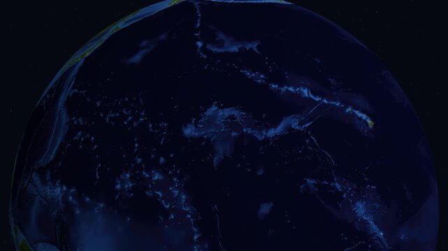 Cinematic Zoom From Space to Riyadh Saudi Arabia at Night