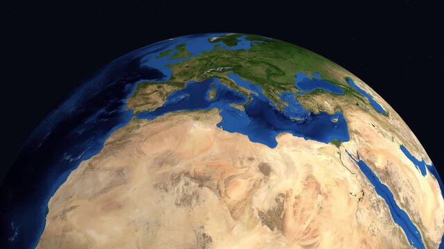 Satellite Zoom Animation to Night City Lights of Ottawa Canada and North America