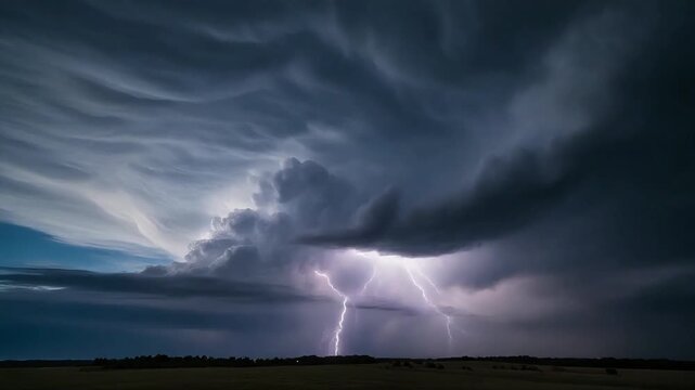 Intense Lightning Strikes During Severe Storm and Climate Change