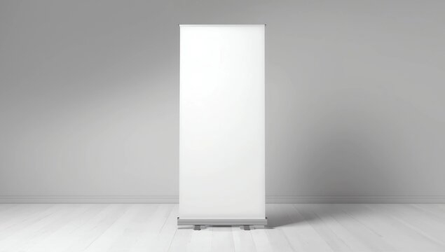 Rollup Banner, Standee Mockup grey color background