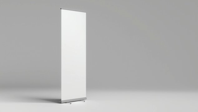 Rollup Banner, Standee Mockup grey color background