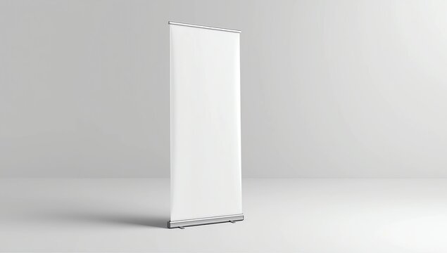 Rollup Banner, Standee Mockup grey color background