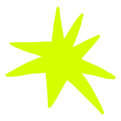 Fototapeta premium Starburst shape png sticker, green abstract design