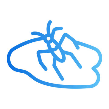 Water strider Line Gradient Icon