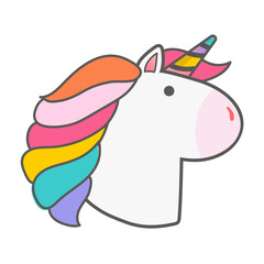 Fototapeta premium Png cute unicorn illustration sticker, transparent background