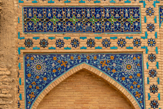 Walls of Gur-e-Amir - a mausoleum of the Asian conqueror Timur