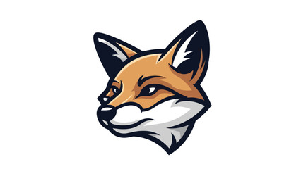 Fototapeta premium Fox head illustration on white background