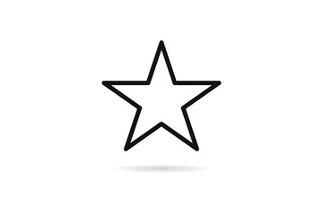Obraz premium Star shape symbol icon representing five pointed geometric design for rating awards badges decorative element minimal vector style clean modern illustration asset