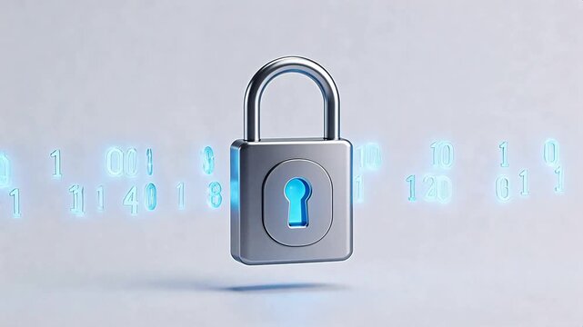 Digital padlock with binary code