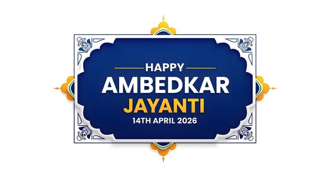 Happy ambedkar jayanti 14th april 2026 celebration banner
