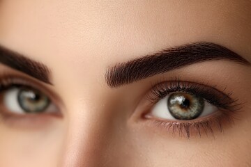 Fototapeta premium Close Up of Blue Eyes and Perfect Eyebrows