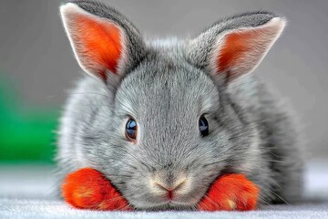 Obraz premium Characteristics of the tiny rabbit breed 