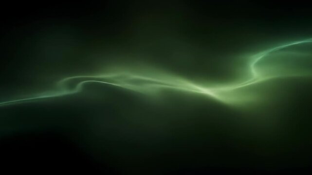 A dark background with a glowing green, wavy line traversing horizontally
