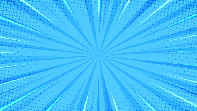 comic zoom blue cartoon background