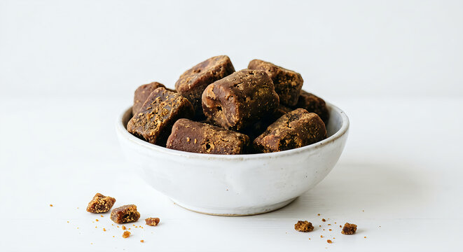 Jaggery Cubes in Bowl