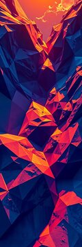 Geometric depths, azure predator, angled majesty,  Dutch angle,  serene hunter