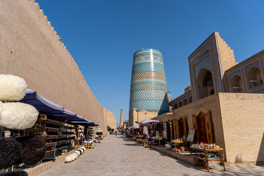 The view of famous bazaar street in Khiva