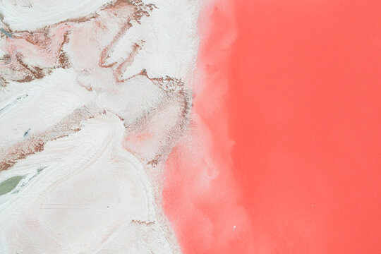 The aerial view of the Great salt lake, 
