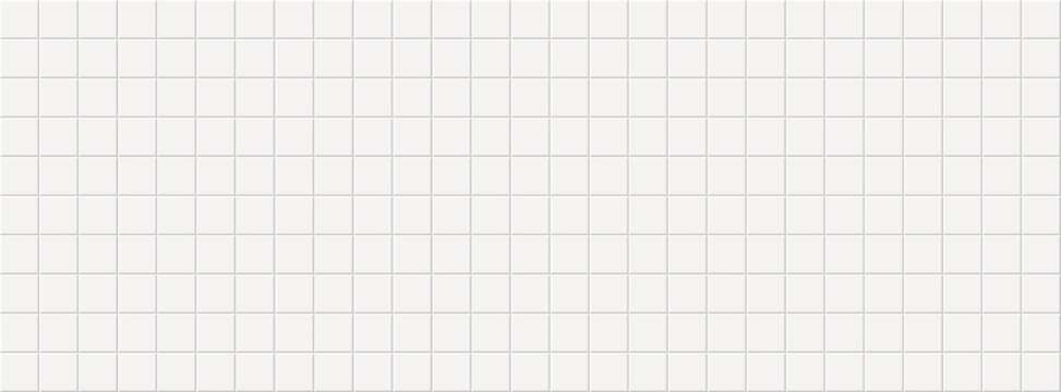 White brick wall texture, seamless cladding tile. Modern minimalist square geometric background. White ceramic tile for kitchen or bathroom. 