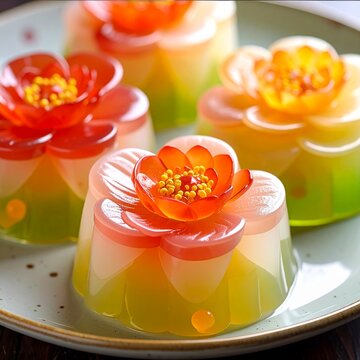 flower shaped jelly