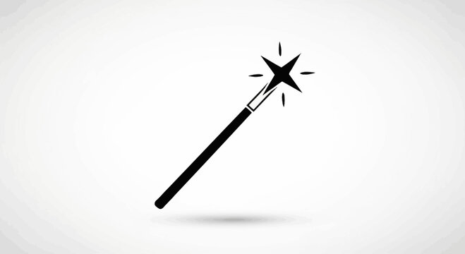 Black Magic Wand with Star Tip.