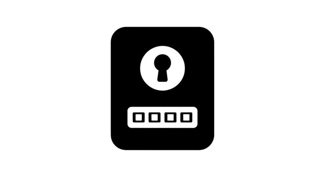 Login Screen with Keyhole and Password.