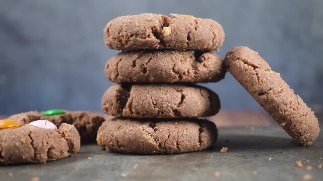 Cookies are baked and stacked for a sweet treat