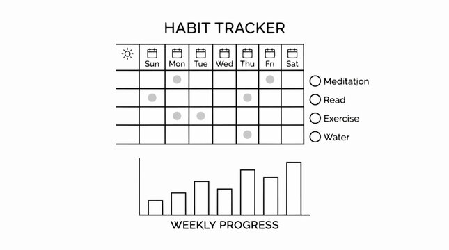 Habit Tracker Chart Template.