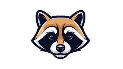 Fototapeta premium Stylized raccoon head illustration