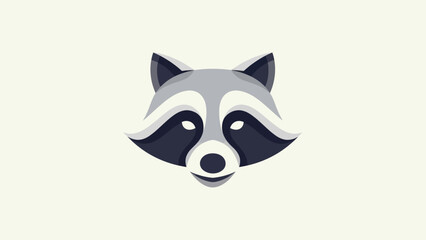 Fototapeta premium Stylized raccoon head illustration