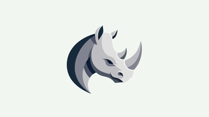 Stylized rhino head illustration © Ever