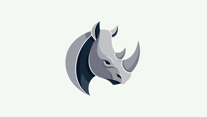Stylized rhino head illustration © Ever
